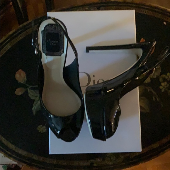 Christian Dior peep toe 100 authentic new - Picture 2 of 4